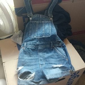 Divided overall shorts